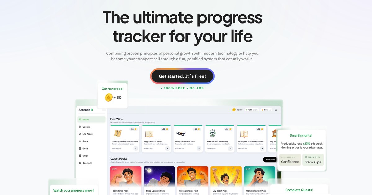 Ascendo | Personal Growth & Habit Tracker App